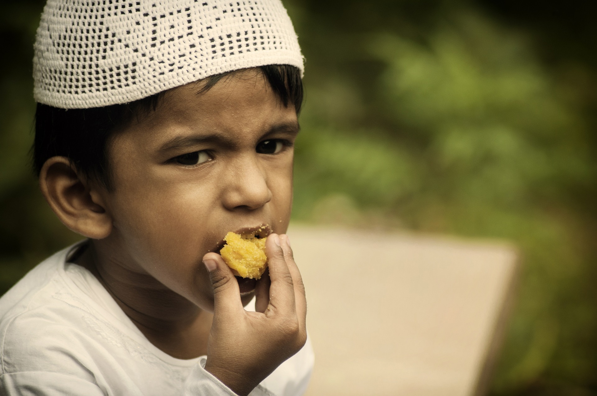 Boy eating