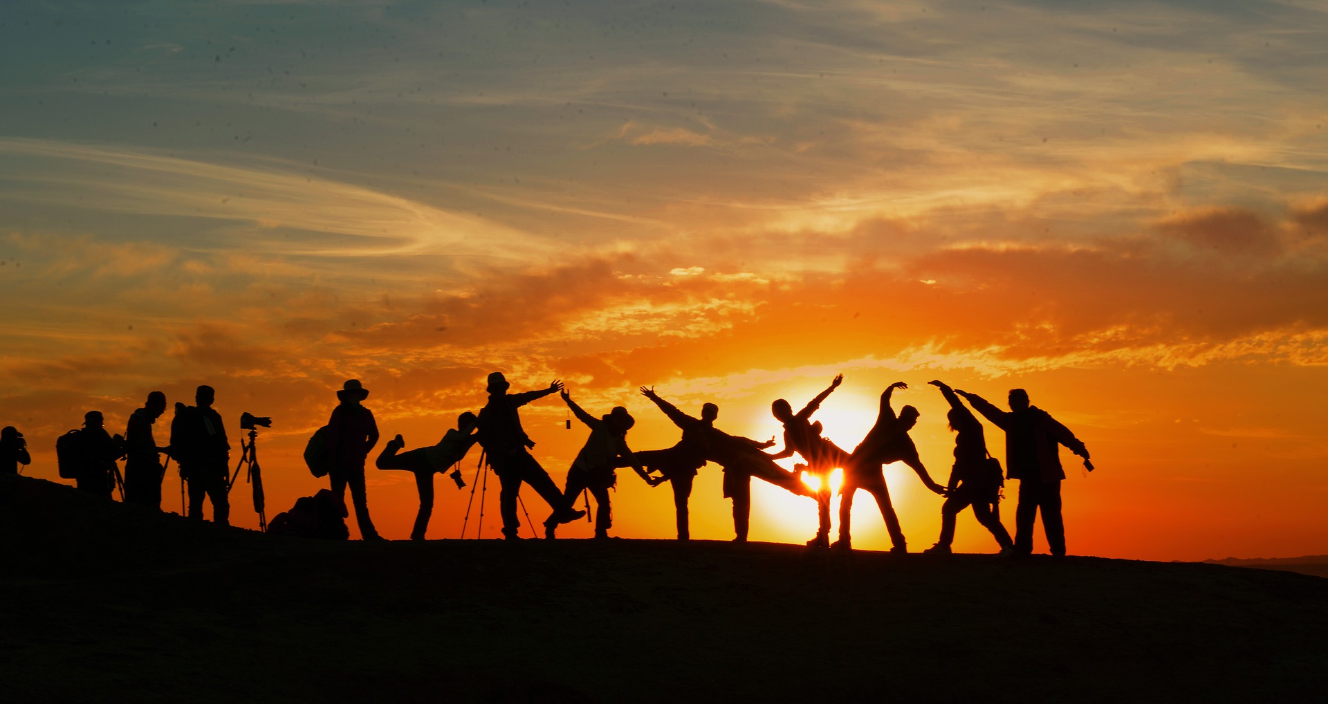 silhouette of people in Xinjiang
