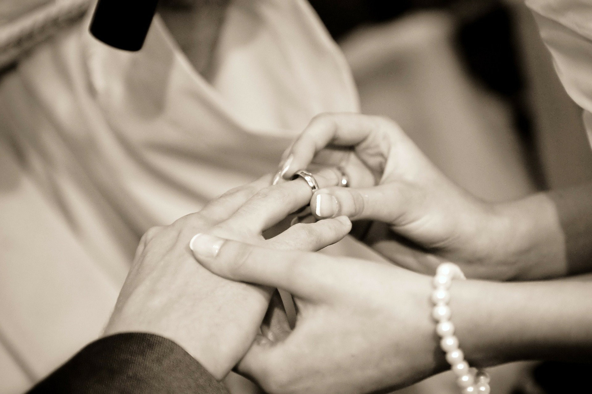 Wedding Ring being put on finger